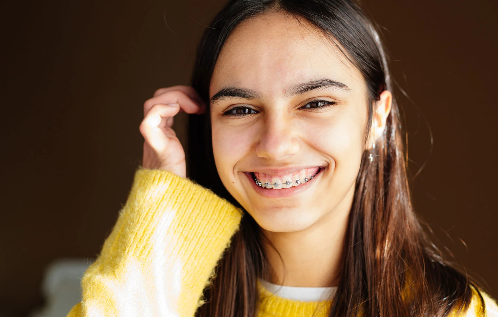 Teenage girl with Braces